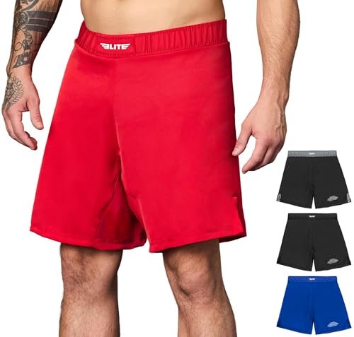 Elite Sports Men's New Item Jack Series Fight Shorts, Black, Small : Clothing, Shoes & Jewelry product image