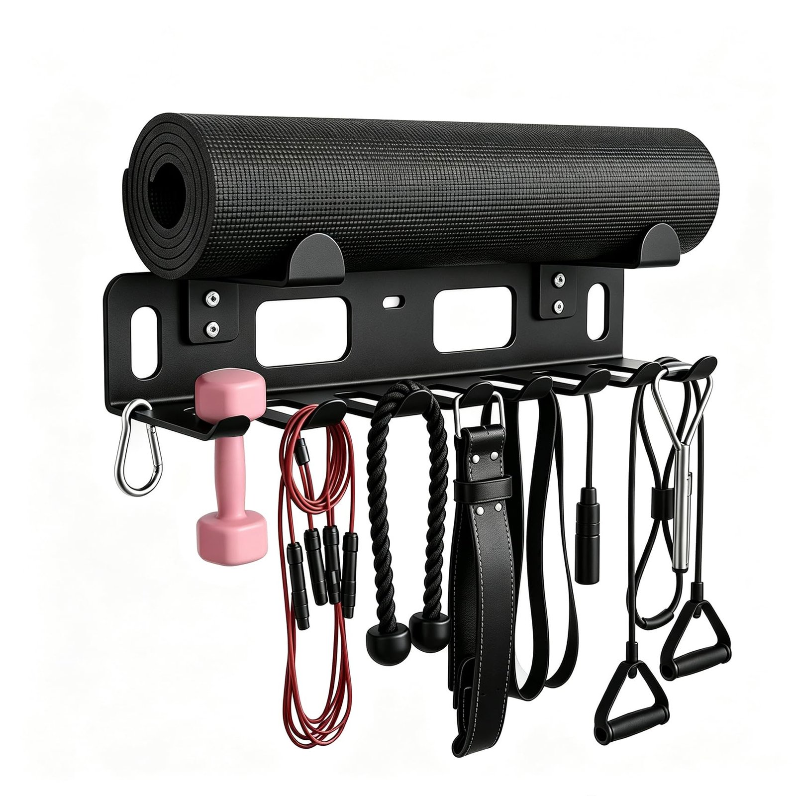 ALLHOK Multi-Purpose Gym Equipment Storage Rack Wall Mount for Home Gym | Gym Wall Storage for Resistance Bands, Exercise Bands, Yoga mat, Lifting Belts, Chains, Barbells, ect product image