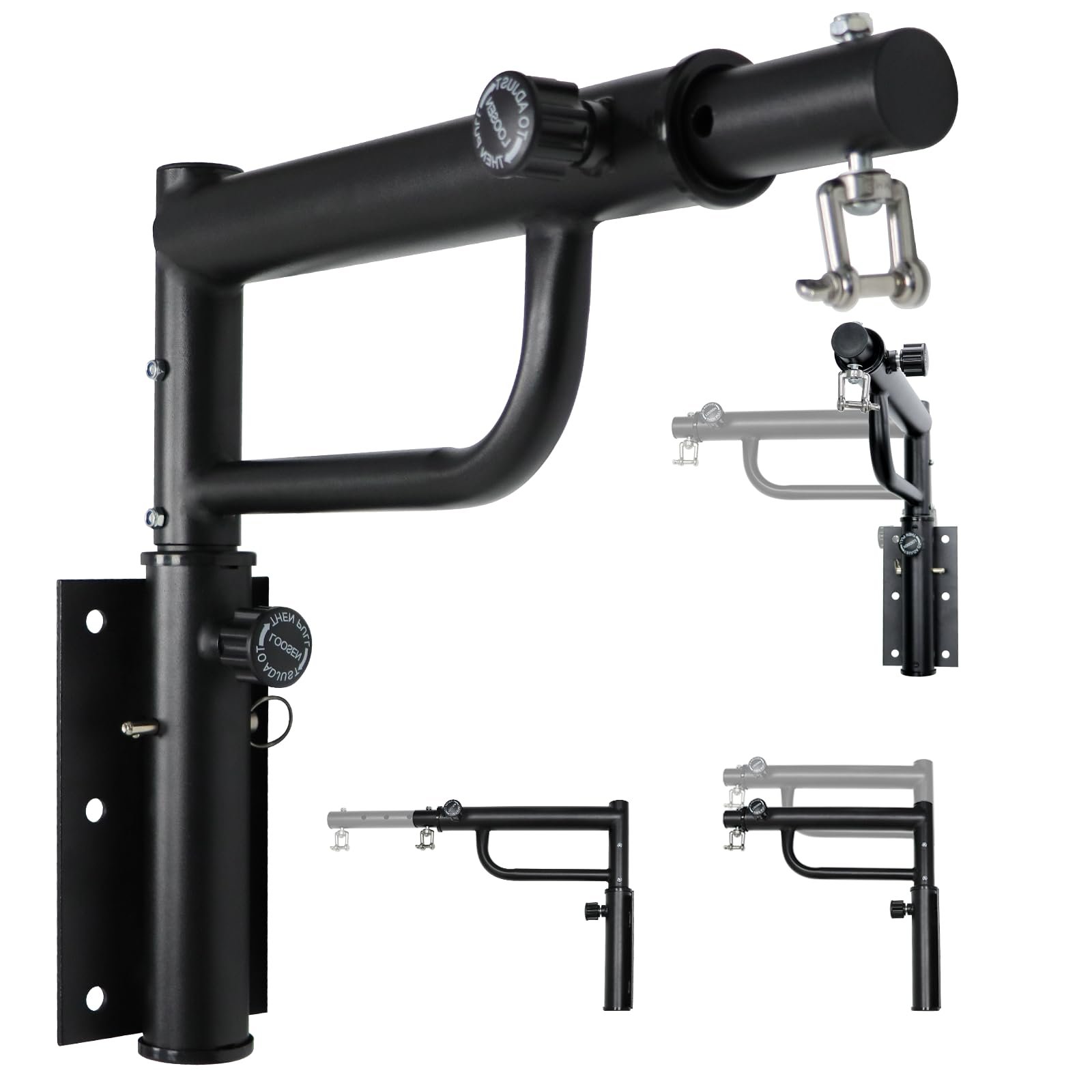 Pvrud Heavy Bag Hanger Wall Mount Punching Boxing Bag Bracket -Round Tube,Heavy Duty Adjustable Length & Height for Boxing, Taekwondo, Muay Thai Bags,for Home Gym Installation product image