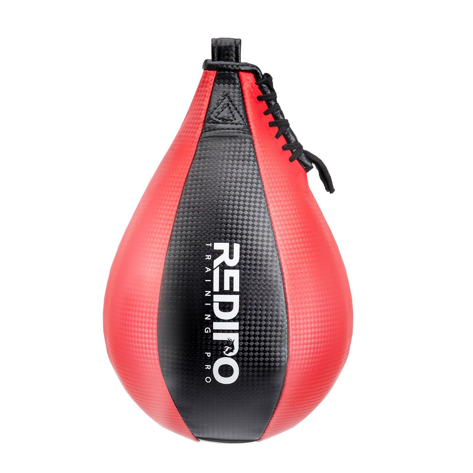 Redipo Boxing Speed Bag - PU Leather Speed Punching Bag, MMA Training Reflex Ball Boxing Equipment, Punching Bag Workout Kicking Training Home Gym Exercise Speed Ball (Black&Red) product image