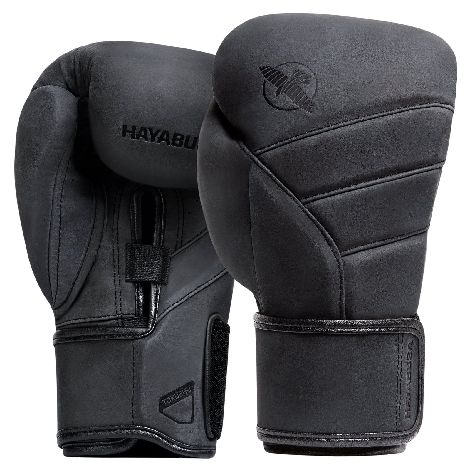 Hayabusa T3 LX Leather Boxing Gloves - Obsidian, 16oz | Leather Boxing Gloves, Training Gloves Men and Women, Sparring Gloves, Heavy Bag Gloves, 16oz Boxing Gloves, Muay Thai Gloves product image