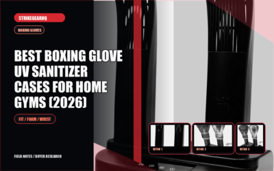 StrikeGearHQ article-specific real product banner for Best Boxing Glove UV Sanitizer Cases for Home Gyms (2026)