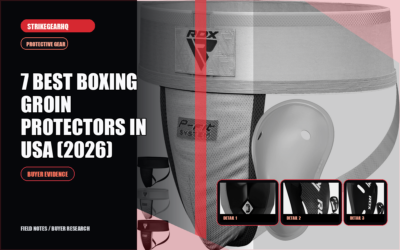 StrikeGearHQ article-specific real product banner for 7 Best Boxing Groin Protectors in USA (2026)