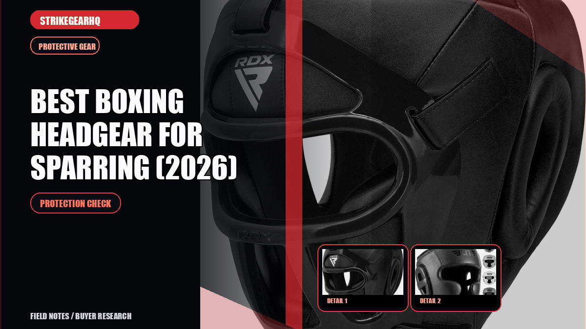 StrikeGearHQ article-specific real product banner for Best Boxing Headgear for Sparring (2026)