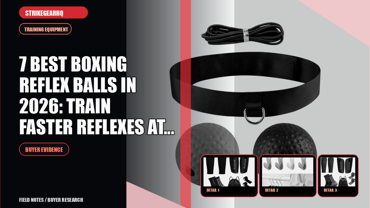 StrikeGearHQ article-specific real product banner for 7 Best Boxing Reflex Balls in 2026: Train Faster Reflexes at Home
