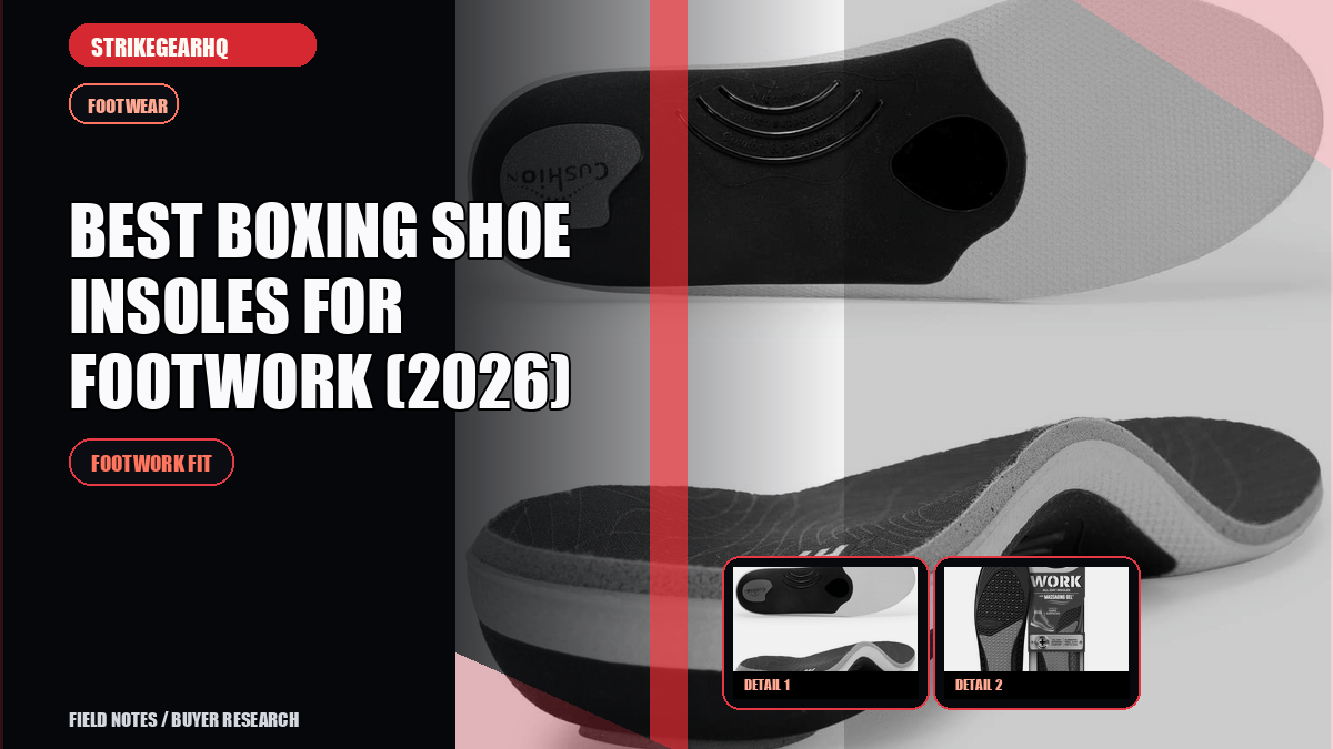StrikeGearHQ article-specific real product banner for Best Boxing Shoe Insoles for Footwork (2026)