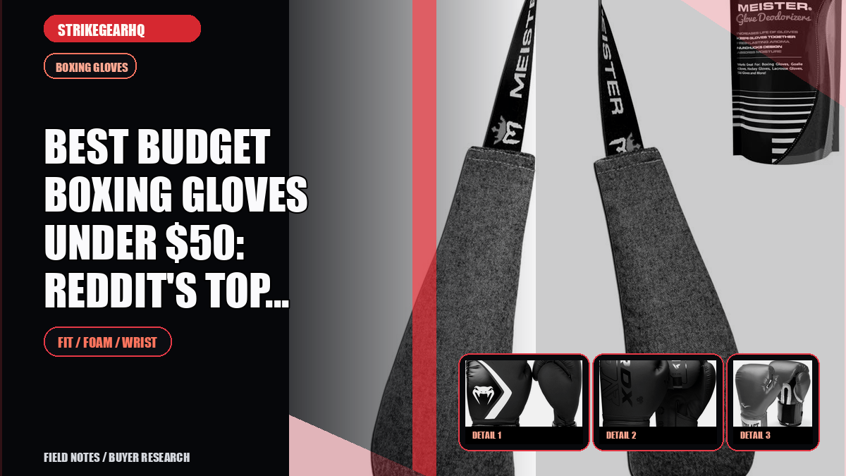 StrikeGearHQ article-specific real product banner for Best Budget Boxing Gloves Under $50: Reddit's Top Picks (2026)