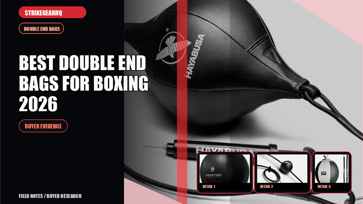 StrikeGearHQ article-specific real product banner for Best Double End Bags for Boxing 2026