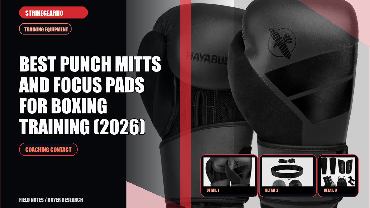 StrikeGearHQ article-specific real product banner for Best Punch Mitts and Focus Pads for Boxing Training (2026)