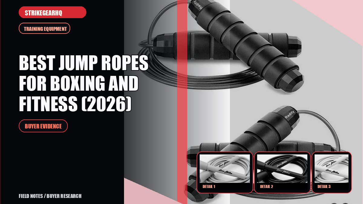 StrikeGearHQ article-specific real product banner for Best Jump Ropes for Boxing and Fitness (2026)