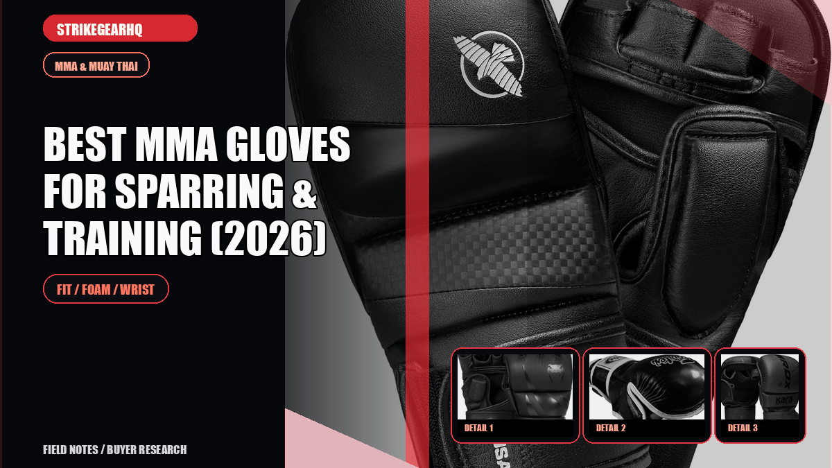 StrikeGearHQ article-specific real product banner for Best MMA Gloves for Sparring & Training (2026)