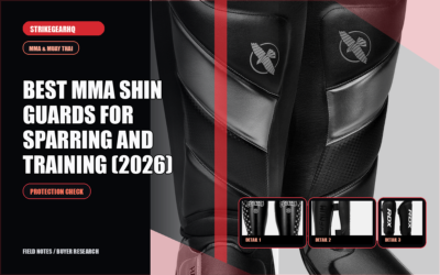 StrikeGearHQ article-specific real product banner for Best MMA Shin Guards for Sparring and Training (2026)