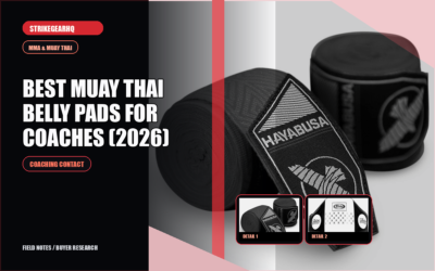 StrikeGearHQ article-specific real product banner for Best Muay Thai Belly Pads for Coaches (2026)