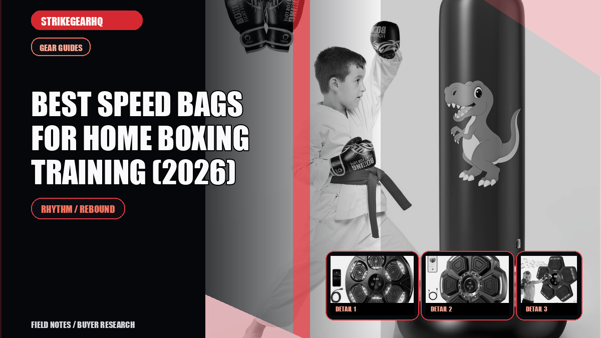 StrikeGearHQ article-specific real product banner for Best Speed Bags for Home Boxing Training (2026)