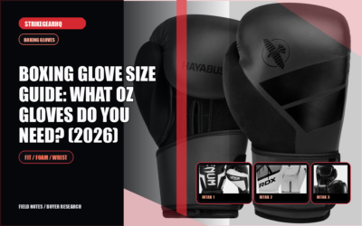 StrikeGearHQ article-specific real product banner for Boxing Glove Size Guide: What Oz Gloves Do You Need? (2026)